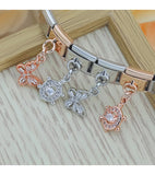 Stainless Steel Butterfly CZ Italian Charm - 6 Options