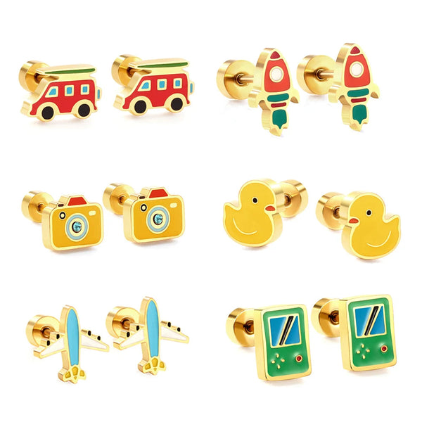 Stainless Steel Colourful Earrings - 20 Options