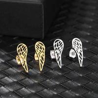 Stainless Steel Angel Wings Earrings - 2 Colours