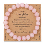 Natural Stone Family Themed Bead Bracelet - 3 sizes - 33 Options