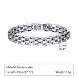 Stainless Steel Chunky Bracelet - 2 Lengths - 5 Colours