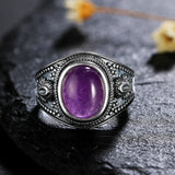 925 Sterling Silver Purple Stone Ring - 21 Designs