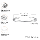 Stainless Steel Minimalist Open Cuff Bangle - 2 Colours