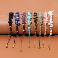 19cm Irregular Chip Stone Bracelet - 16 Options