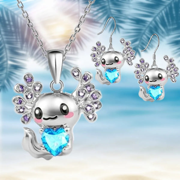 Blue Axolotl Zircon Set