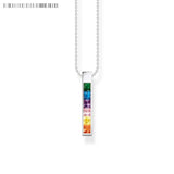 925 Sterling Silver Rectangle CZ Necklace - 2 Options - 2 Colours