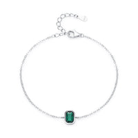 925 Sterling Silver Fashion Cubic Zirconia Geometric Design Bracelet - 4 Options