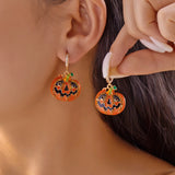 Fashion Halloween Gold Plated Enamel Drop Earrings - 5 Options
