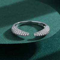 925 Sterling Silver Pointy Open CZ Adjustable Ring
