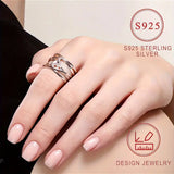 925 Sterling Silver Heart-Shaped Wide Ring