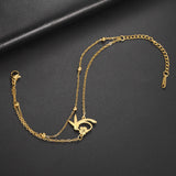 Stainless Steel Hummingbird Flower Bracelet - 6 Options