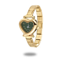 Stainless Steel 9MM Italian Charm Heart Watch - 13 Options