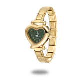 Stainless Steel 9MM Italian Charm Heart Watch - 13 Options
