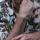 Fashion Skull Bones Link T Bar Bracelet