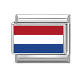 Stainless Steel World National Flag Italian Charm - 18 Options