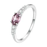 925 Sterling Silver Oval CZ Ring - 2 Colours