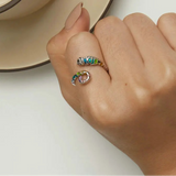 925 Sterling Silver Chameleon Enamel Ring/Earrings/Set