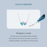925 Sterling Silver Triple Stone Necklace