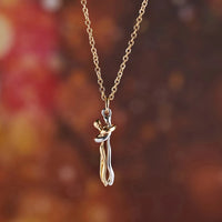 Stainless Steel Embracing Couple Necklace - 8 Options