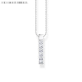 925 Sterling Silver Rectangle CZ Necklace - 2 Options - 2 Colours