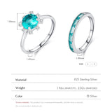 925 Sterling Silver Paraiba Zirconia Ring - 2 Designs