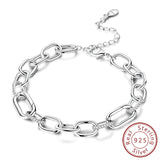 925 Sterling Silver Large Link Bracelet - 17 cm