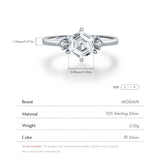 925 Sterling Silver Hexagon Cubic Zirconia Ring