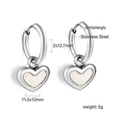 Stainless Steel Pearl Effect Inlay Earrings - 6 Options