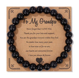 Natural Stone Family Themed Bead Bracelet - 3 sizes - 33 Options