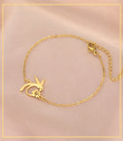 Stainless Steel Hummingbird Flower Bracelet - 6 Options