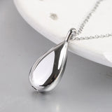Stainless Steel Water Droplet Urn Pendant Necklace - 4 Colours