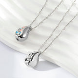 Stainless Steel Teardrop Heart Urn Necklace - 2 Colours