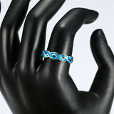 Fashion Opal Interwoven Ring - 2 Colours