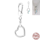 925 Sterling Silver O Pendant Keyring - 4 Options