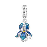 925 Sterling Silver Flower/Leaf Themed Hanging Charm - 25 Options