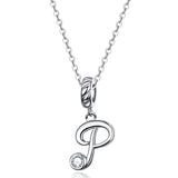 925 Sterling Silver Letter/Initial Necklace - 26 Options