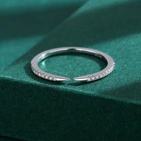 925 Sterling Silver Dainty CZ Open Ring