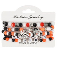 4Pcs Halloween Clay Beaded Bracelet Set - 6 Options