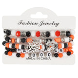 4Pcs Halloween Clay Beaded Bracelet Set - 6 Options