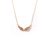 Stainless Steel Full Pave Angel Wing Necklace - 11 Options