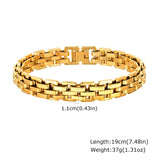 Stainless Steel Chunky Bracelet - 2 Lengths - 5 Colours