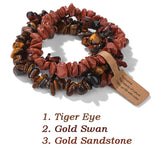 Fashion Irregular Natural Stone Bracelet Set - 16 Options