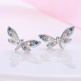 925 Sterling Silver Butterfly Stud Earrings - 4 Options