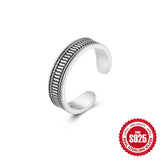 925 Sterling Silver Hollow Adjustable Toe Ring - 6 Options