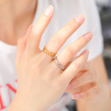 Stainless Steel Hollow Heart Ring - 2 Colours
