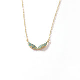 Stainless Steel Full Pave Angel Wing Necklace - 11 Options