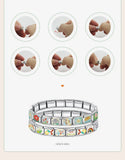 Stainless Steel Birthday Flower Italian Charm -- 12 Options