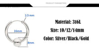 Stainless Steel Hoop/Ball Earrings - 15 Options