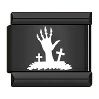 Stainless Steel Black Halloween Italian Charm - 12 Options