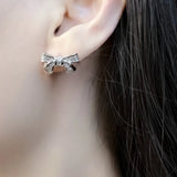 925 Sterling Bow Knot Stud Earrings - 2 Colours